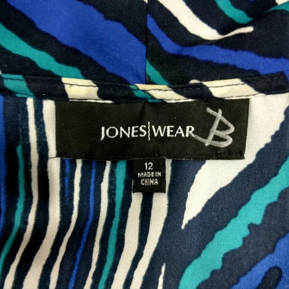 JONES WEAR Career Blouse Top capped sleeve Womens size 12 - Picture 4 of 5